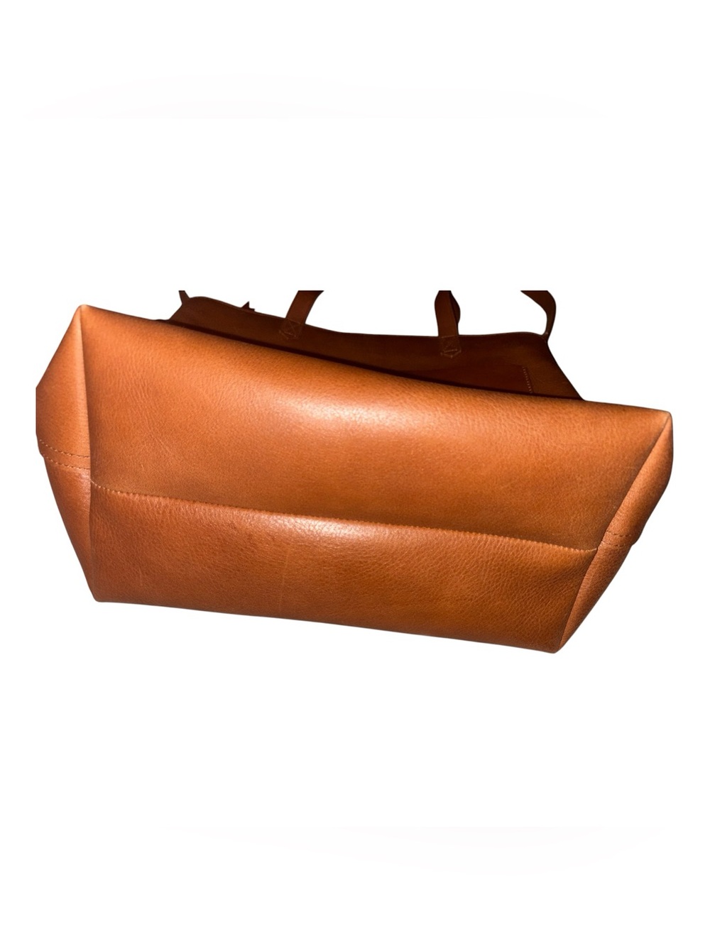 Madewell Medium Transport Tote English Saddle Brown Leather Crossbody Bucket Bag - Picture 7 of 11